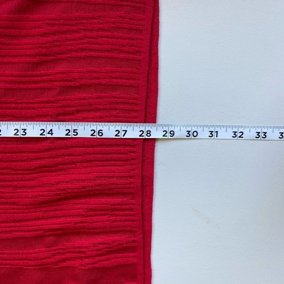 NWT New Ming Wang Red Striped Short Sleeve Cozy Knit Poncho Top Size L/XL - Picture 11 of 11